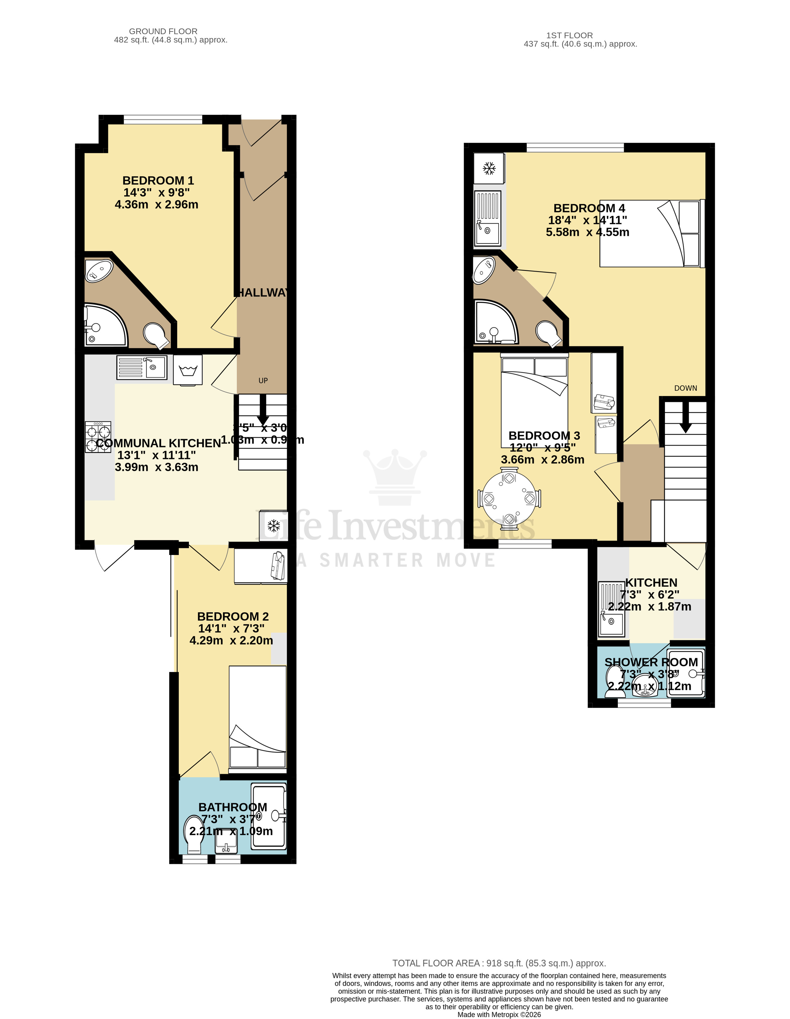 Floorplans For Oxford Street, Rugby