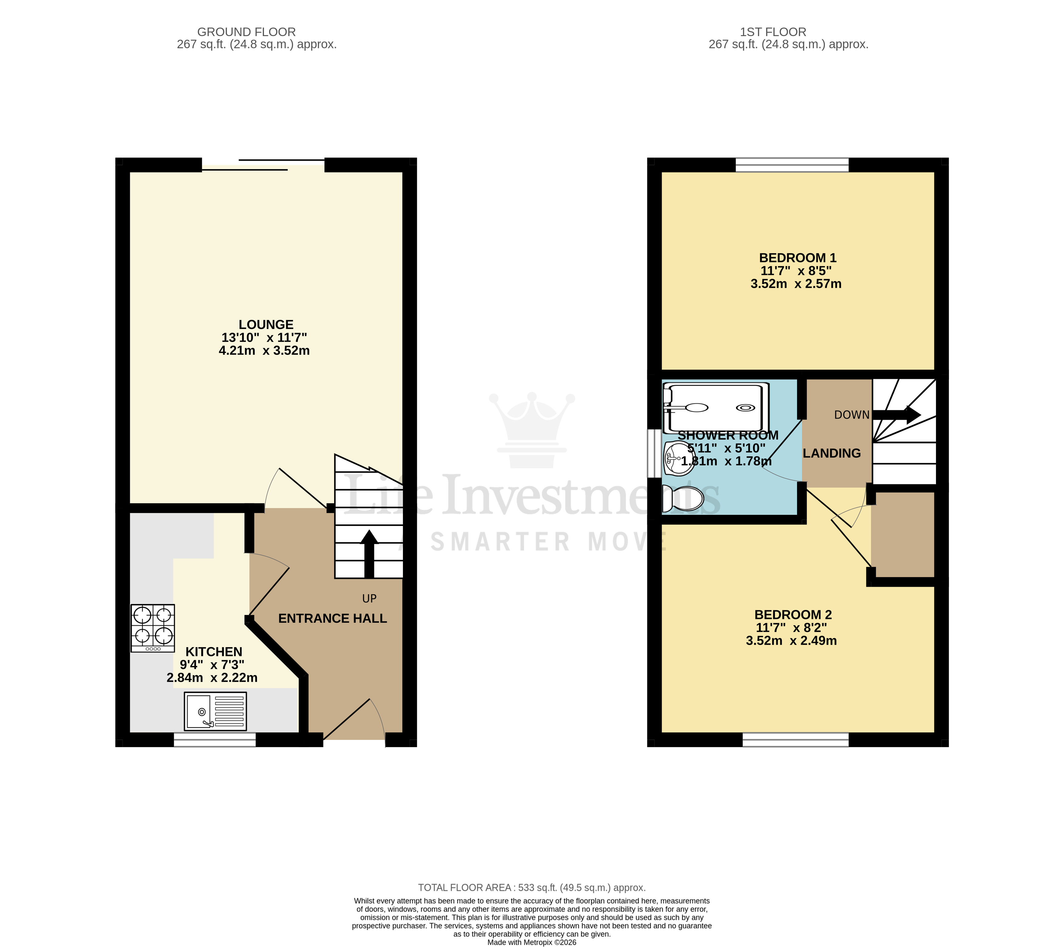 Floorplans For Steeping Road, Long Lawford, Rugby