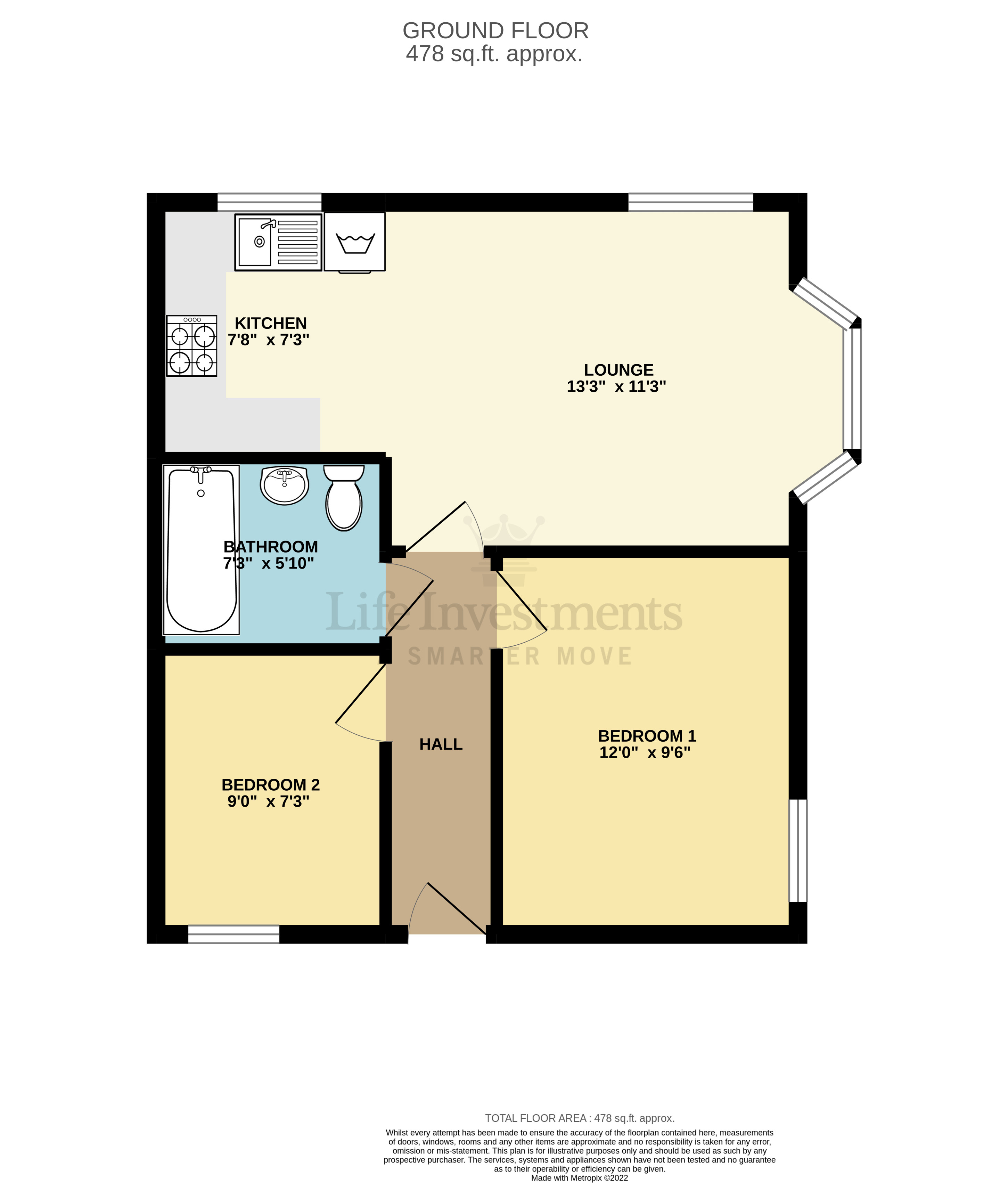 Floorplans For Old Works Court, Little Pennington Street, Rugby
