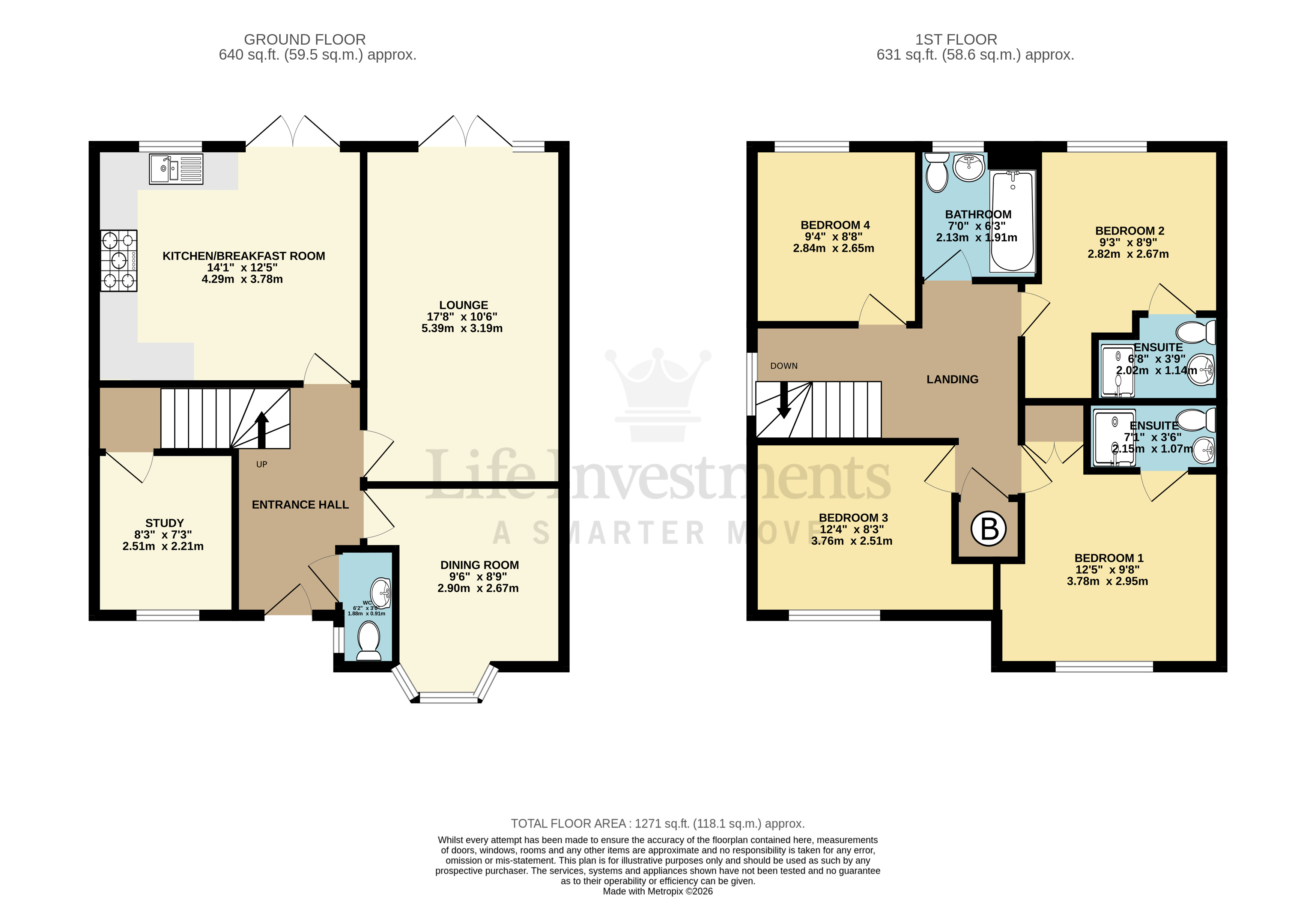 Floorplans For Sidings Way, Rugby
