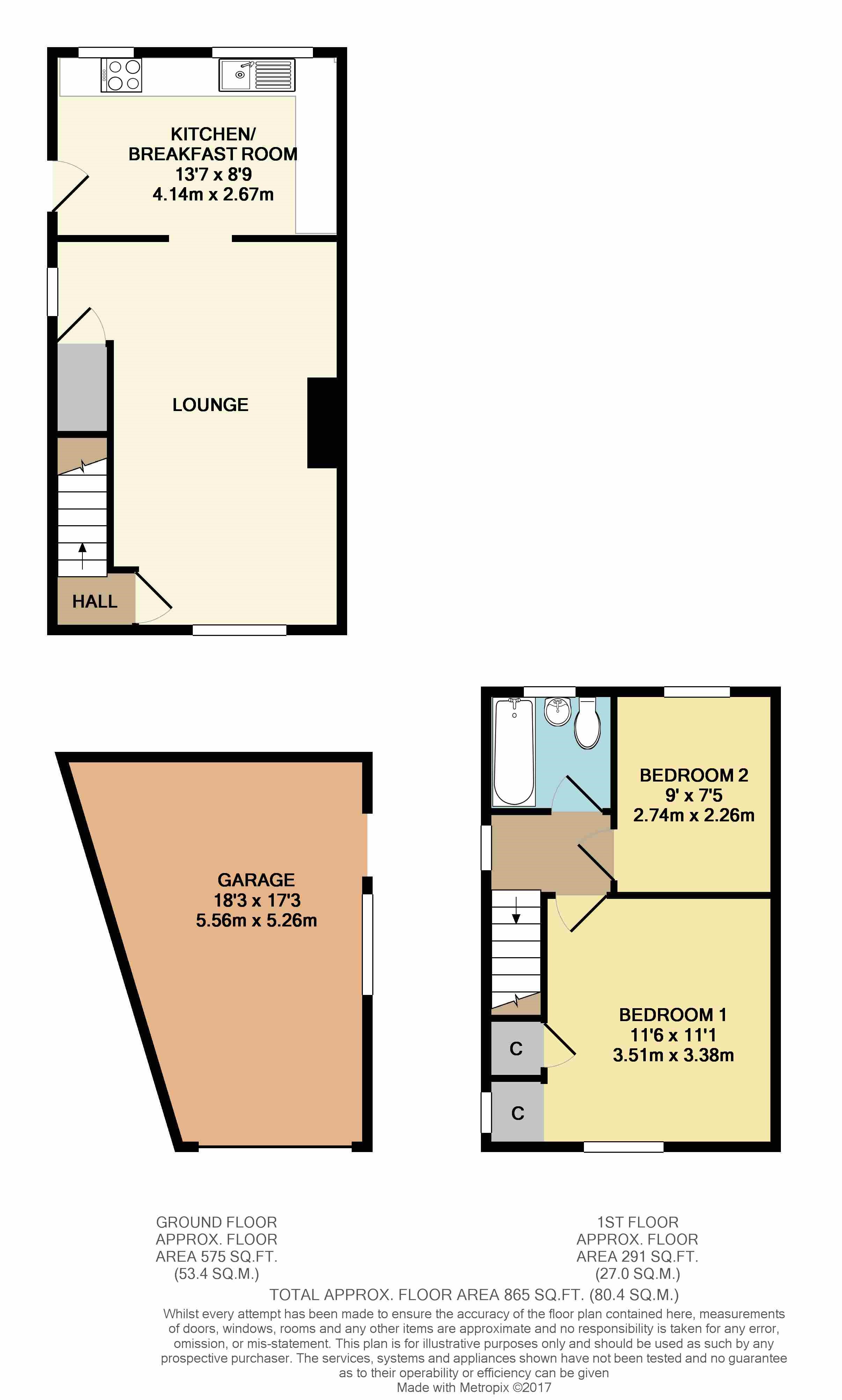Floorplans For Magdalen Road, Willoughby, Rugby