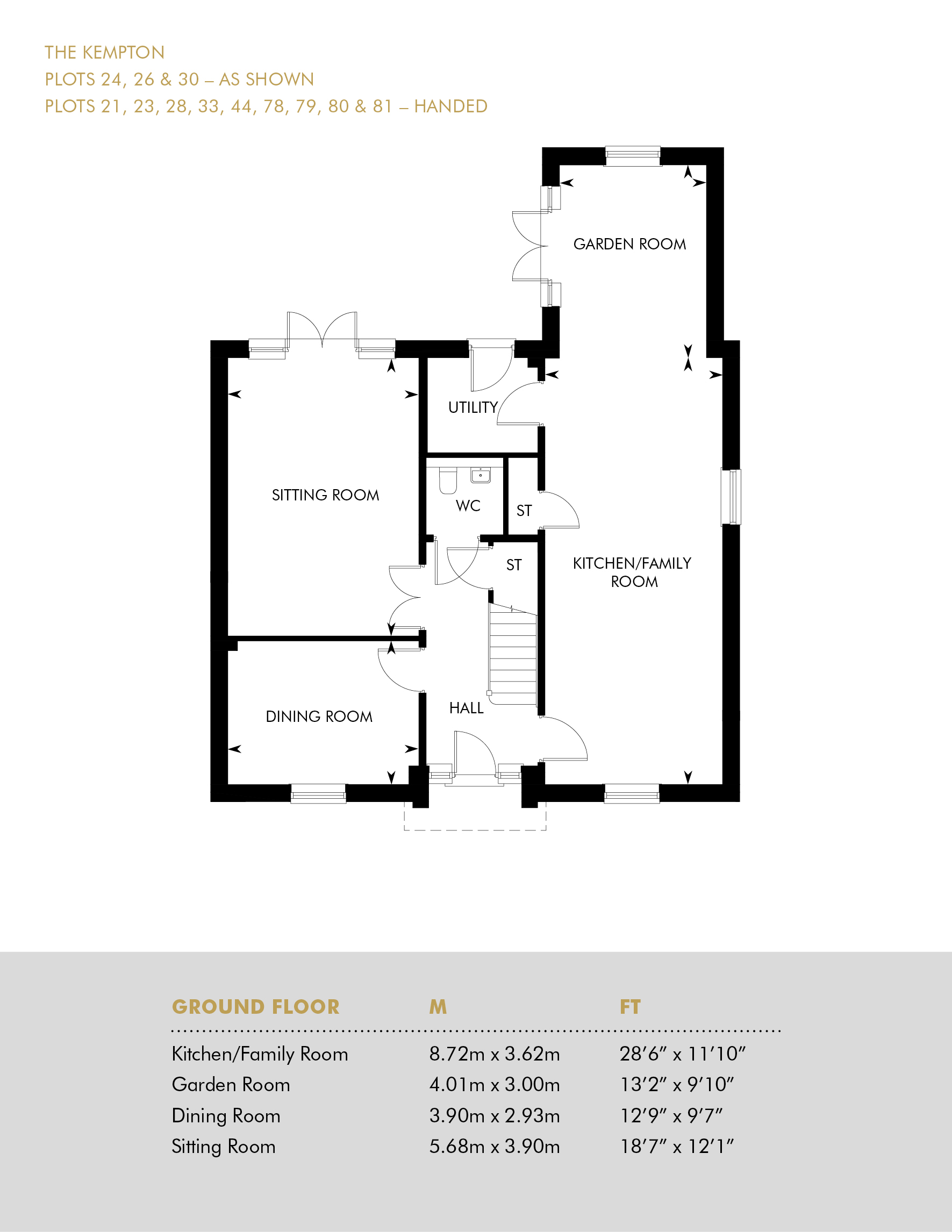 Floorplans For The Coton House Estate, Lutterworth Road, Rugby