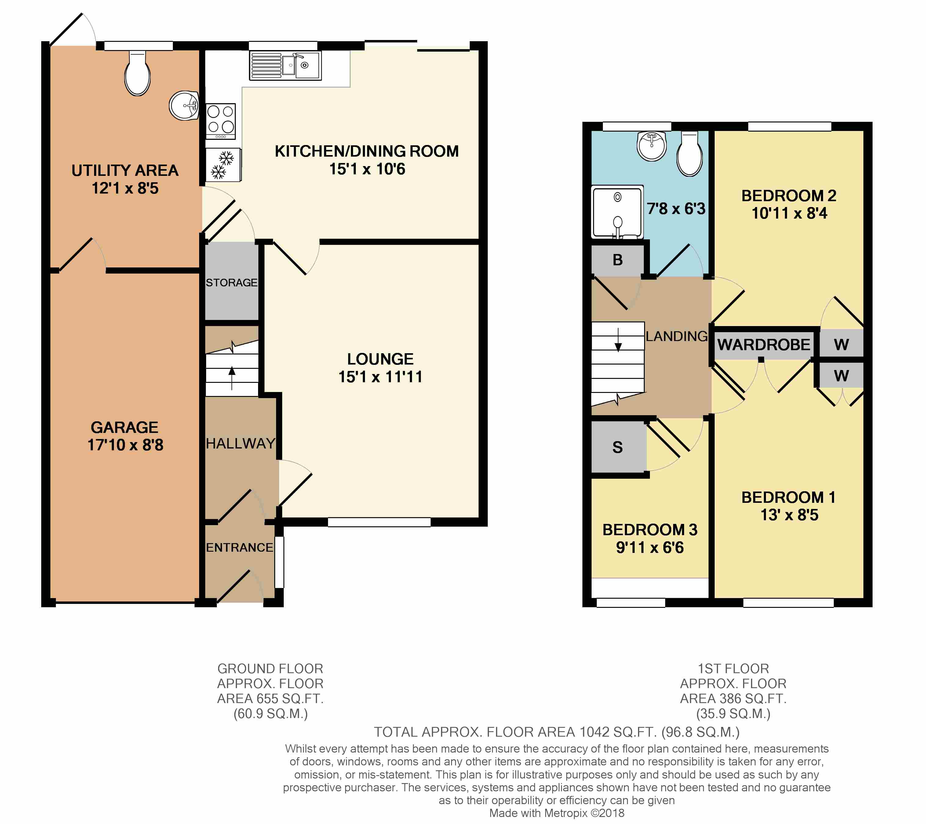 Floorplans For Weston Close, Dunchurch, Rugby