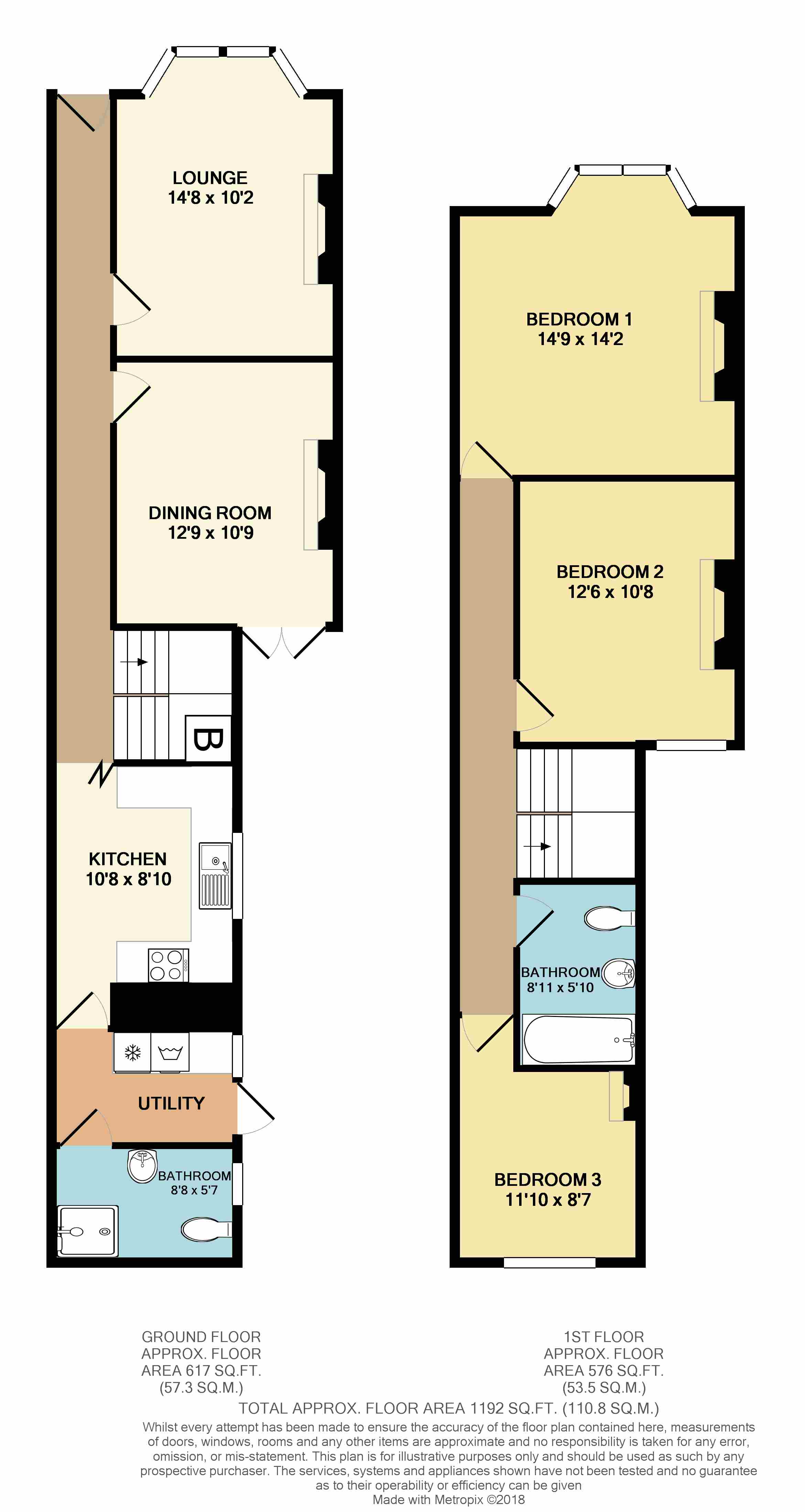 Floorplans For Kew Road, Rugby