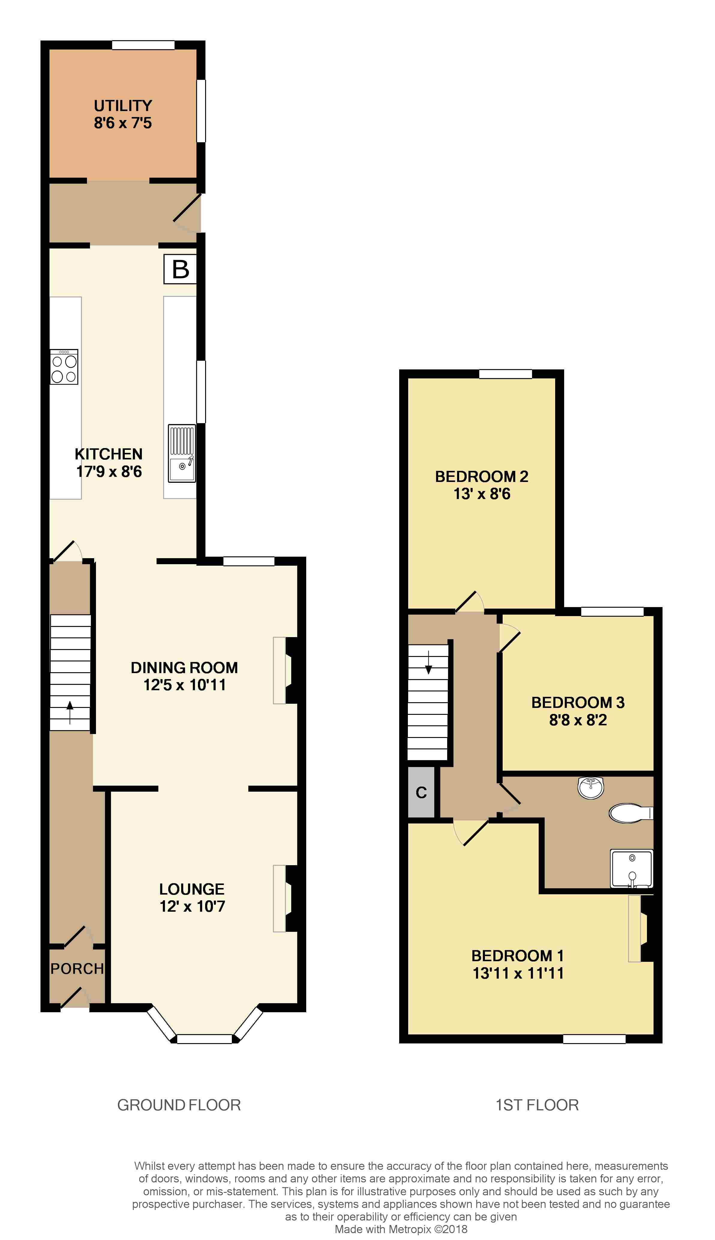 Floorplans For Campbell Street, Rugby