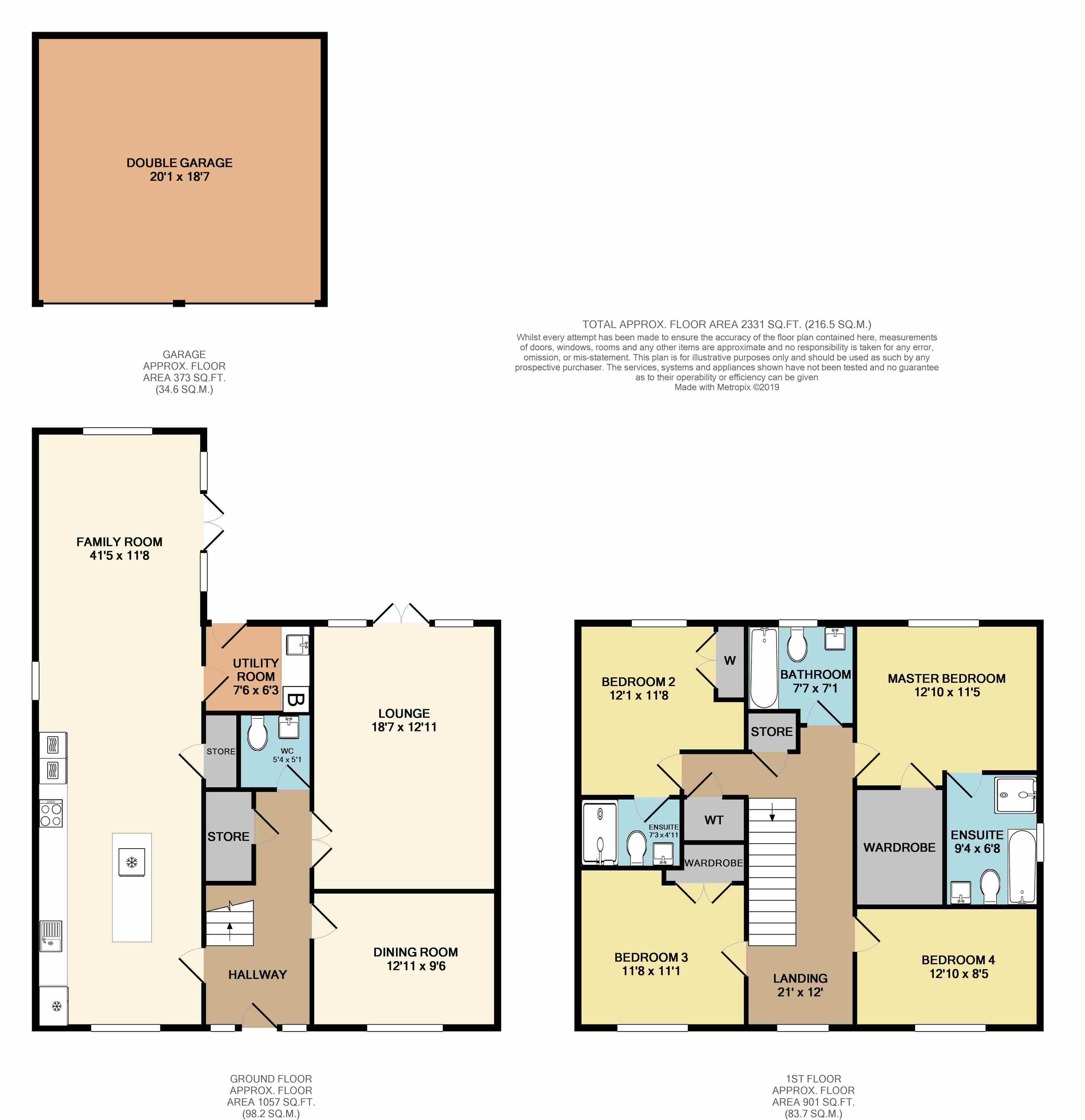 Floorplans For Clinton Crescent, Rugby