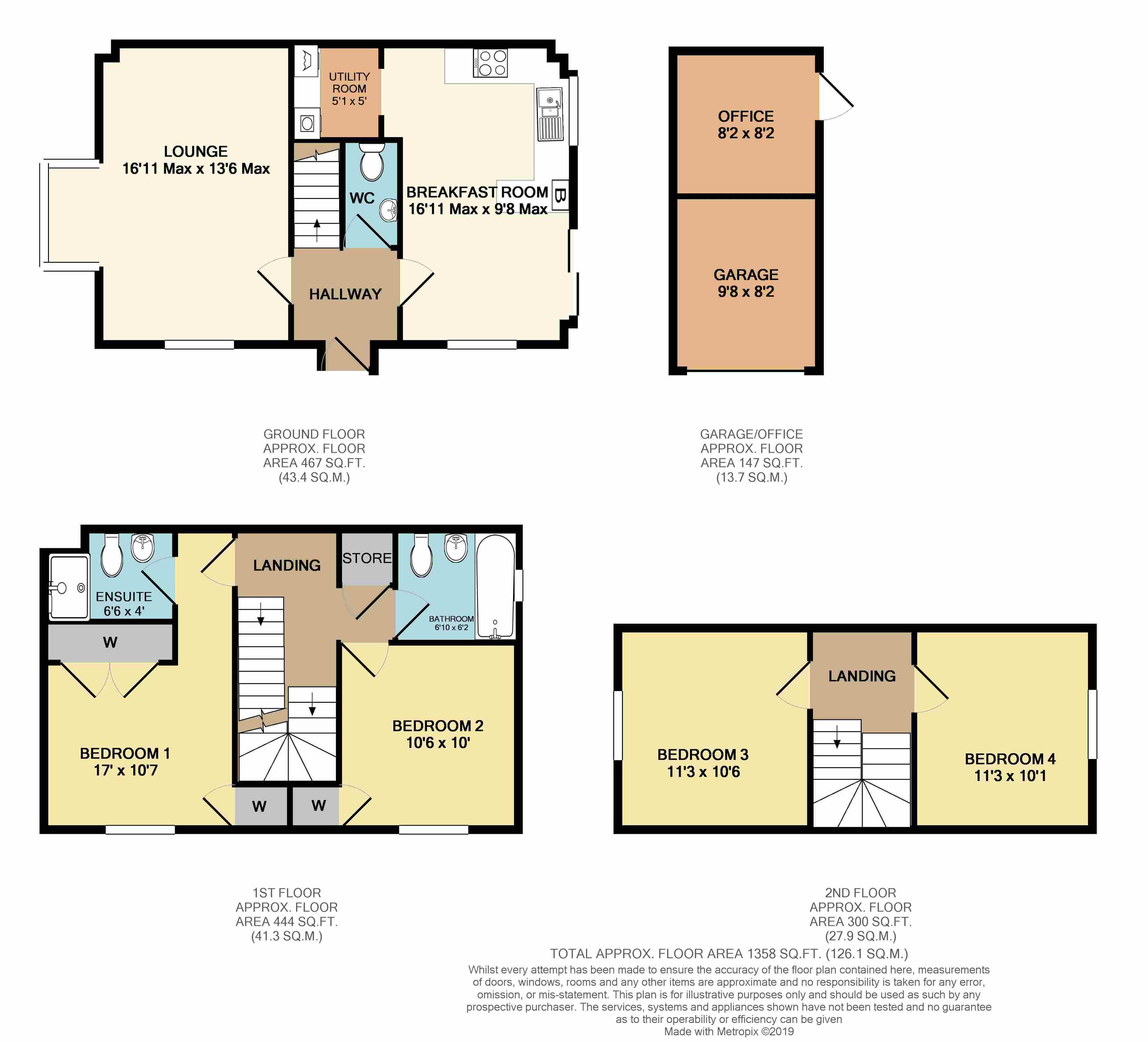 Floorplans For Whitefriars Drive, Rugby