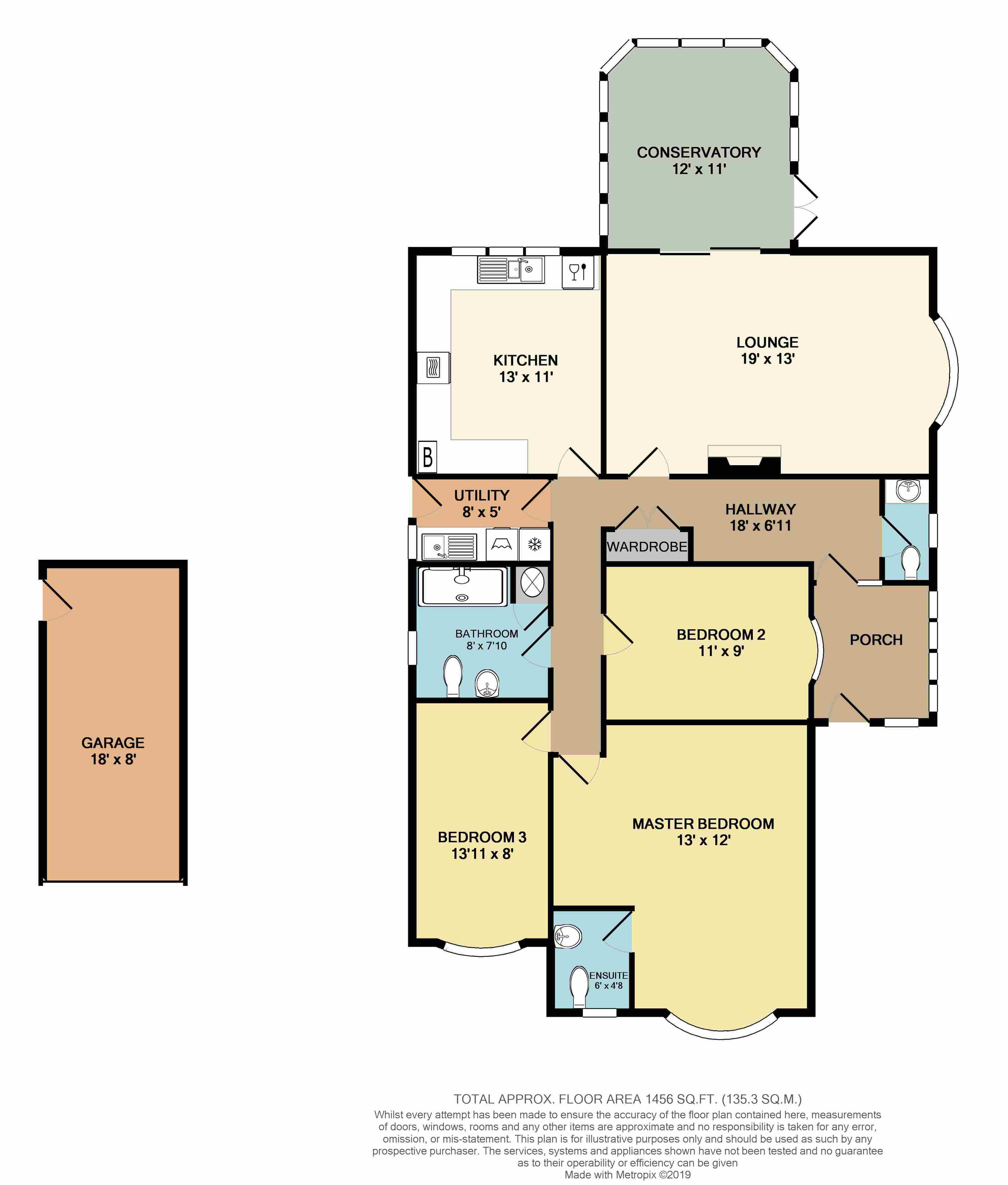 Floorplans For Roper Close, Hillmorton, Rugby