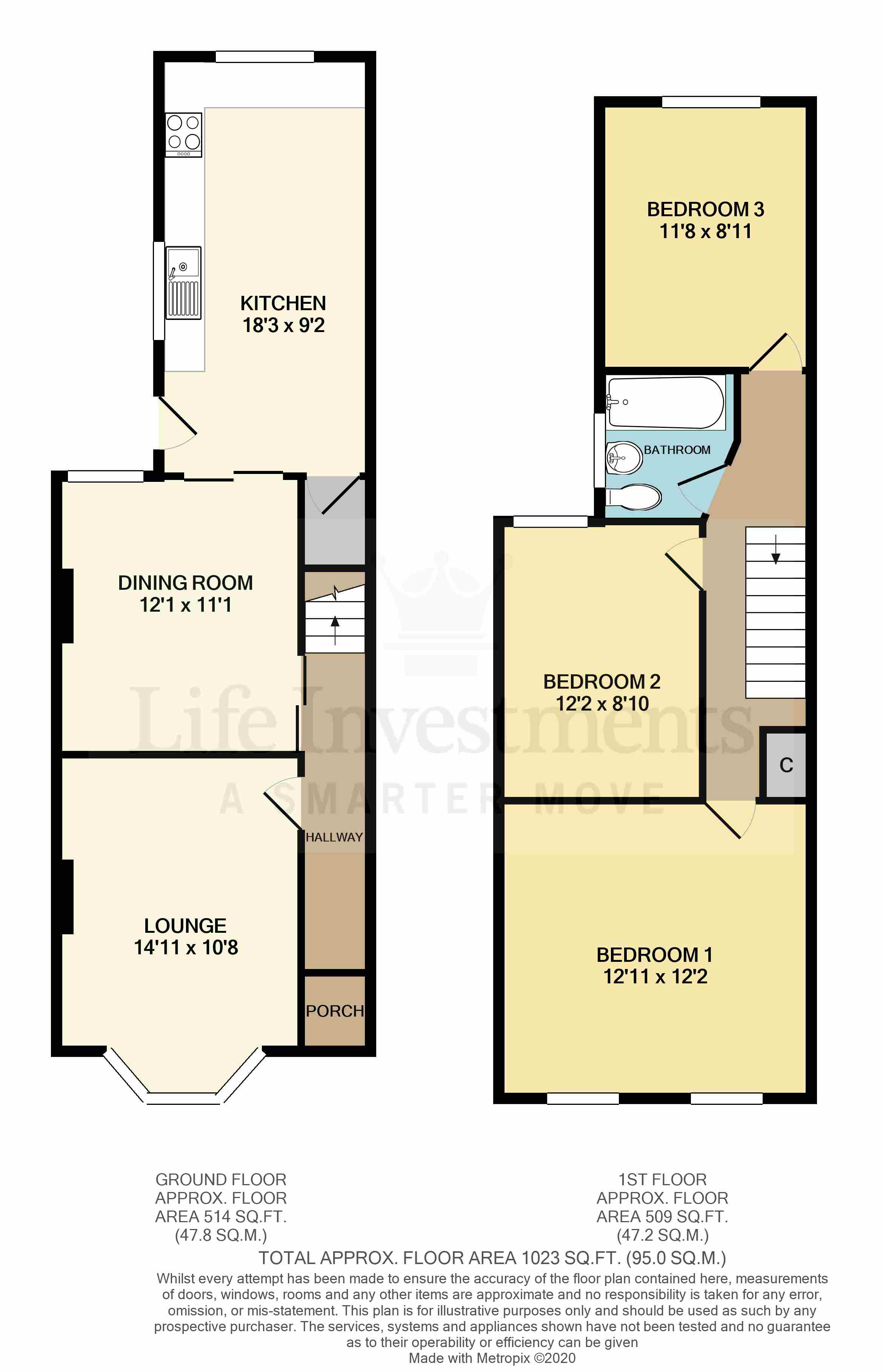 Floorplans For Coniston Road, Earlsdon, Coventry