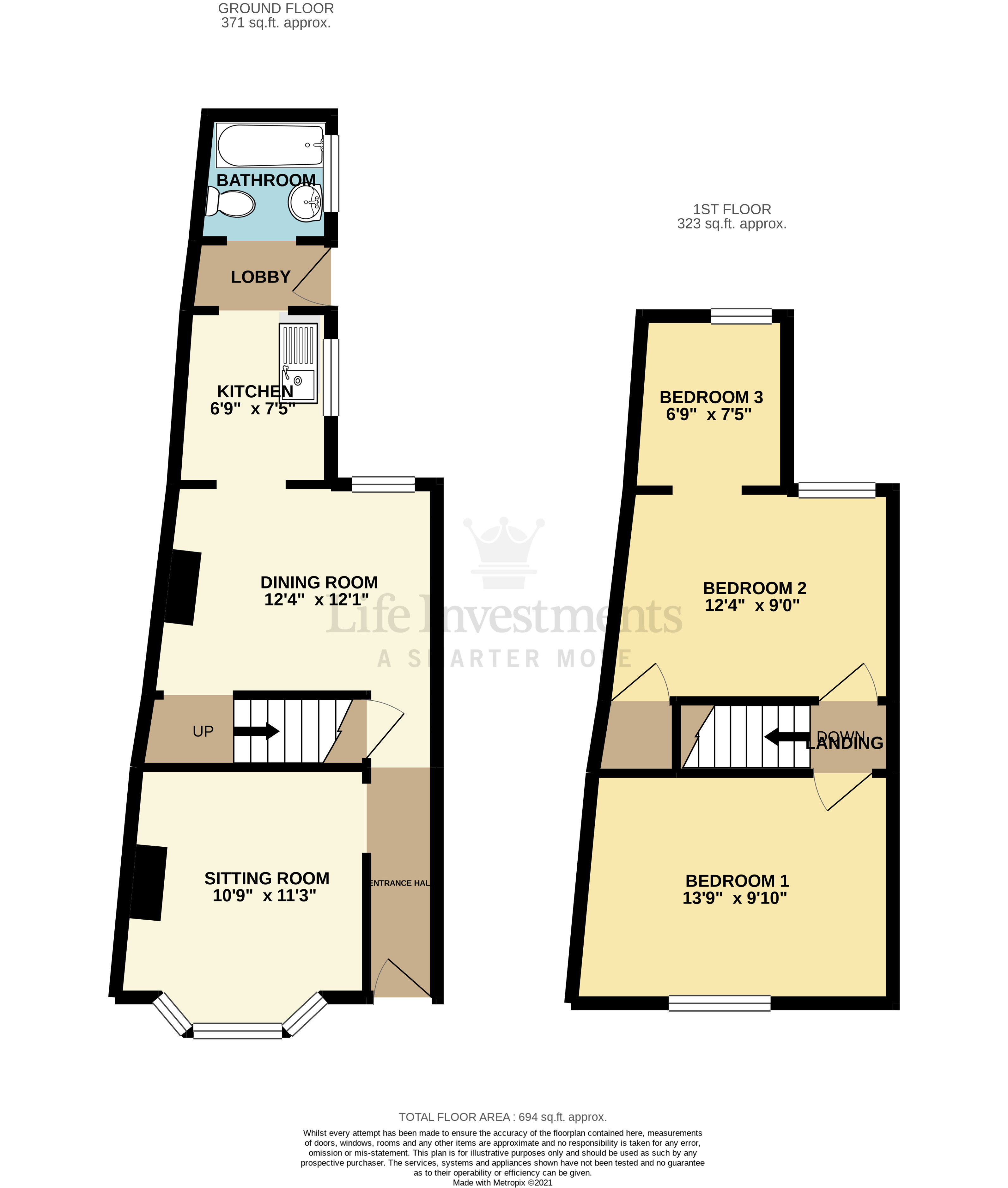 Floorplans For Chester Street, Rugby