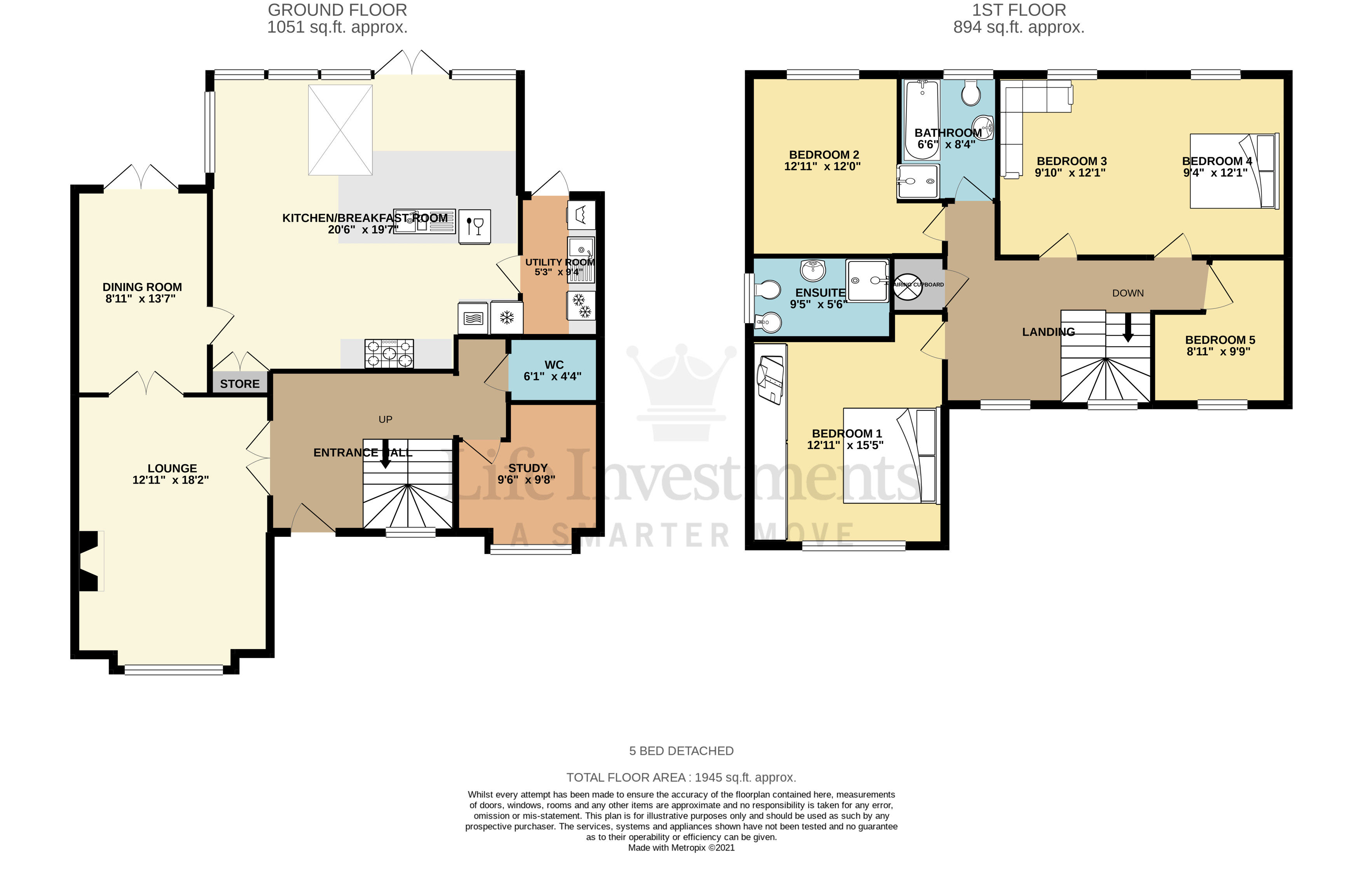 Floorplans For Cave Close, Cawston, Rugby