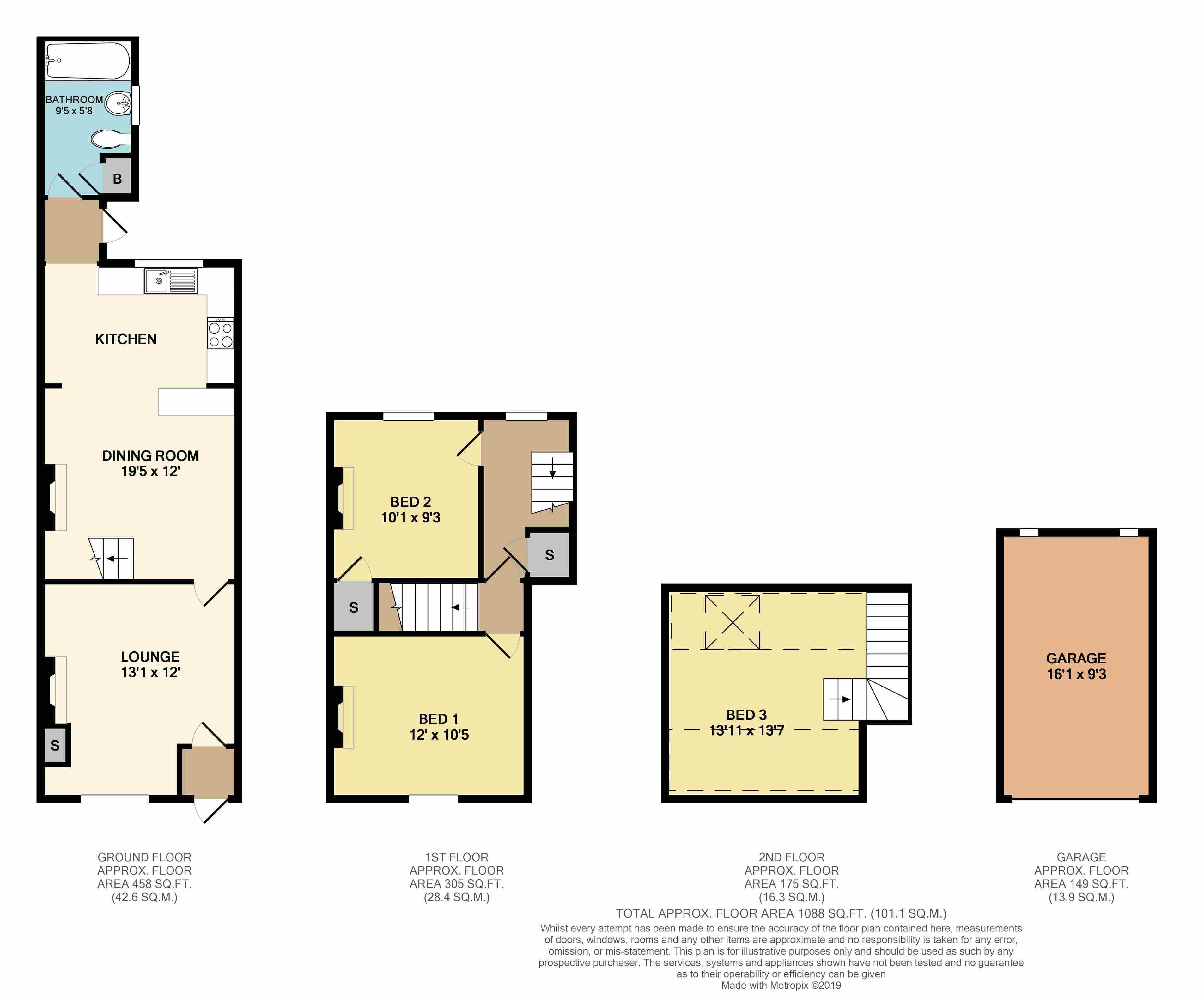 Floorplans For Pinfold Street, Rugby