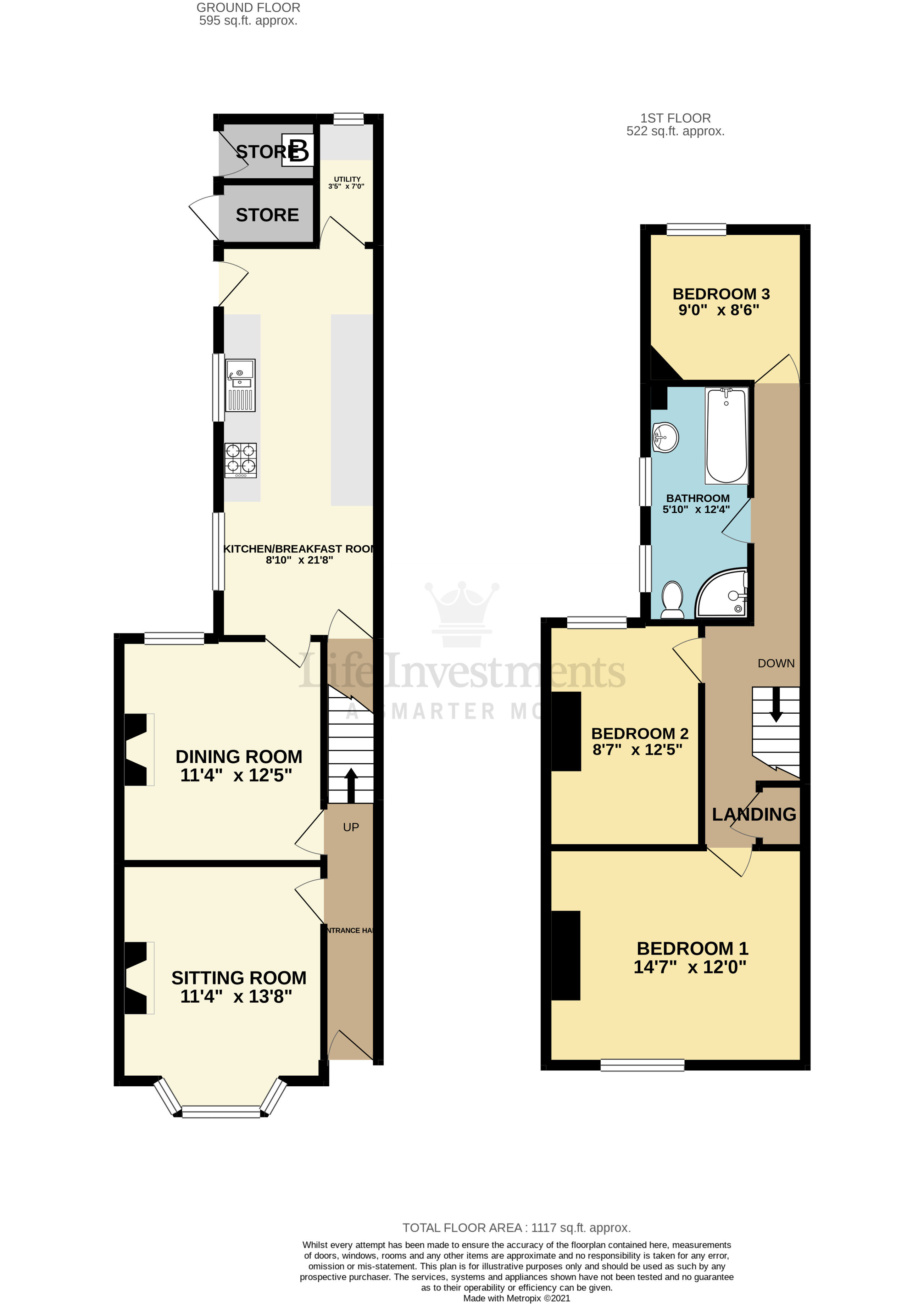 Floorplans For Grosvenor Road, Rugby