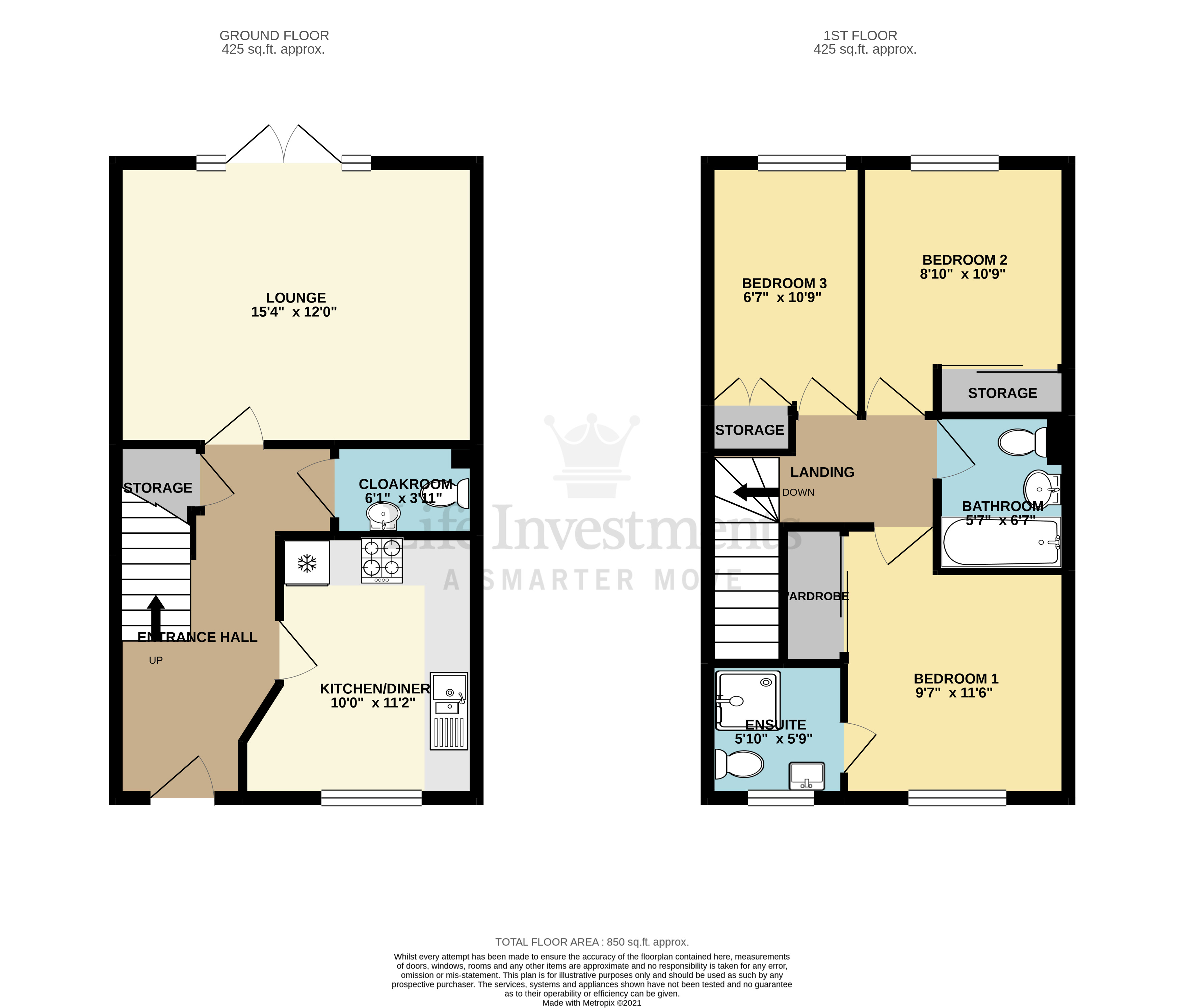 Floorplans For Stretton Close, Rochberie Heights, Rugby