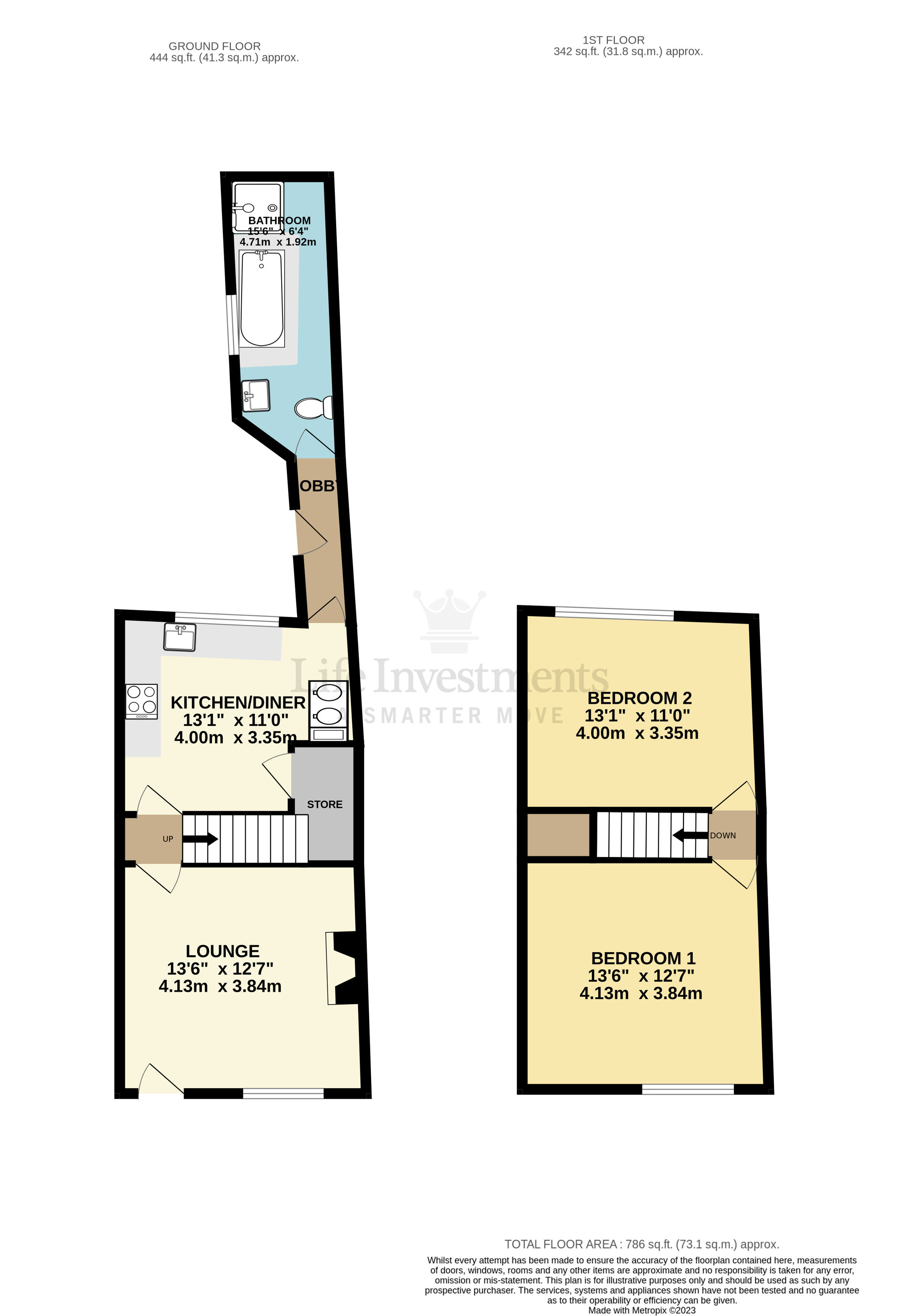 Floorplans For Post Office Cottages, Main Street, Theddingworth, Lutterworth