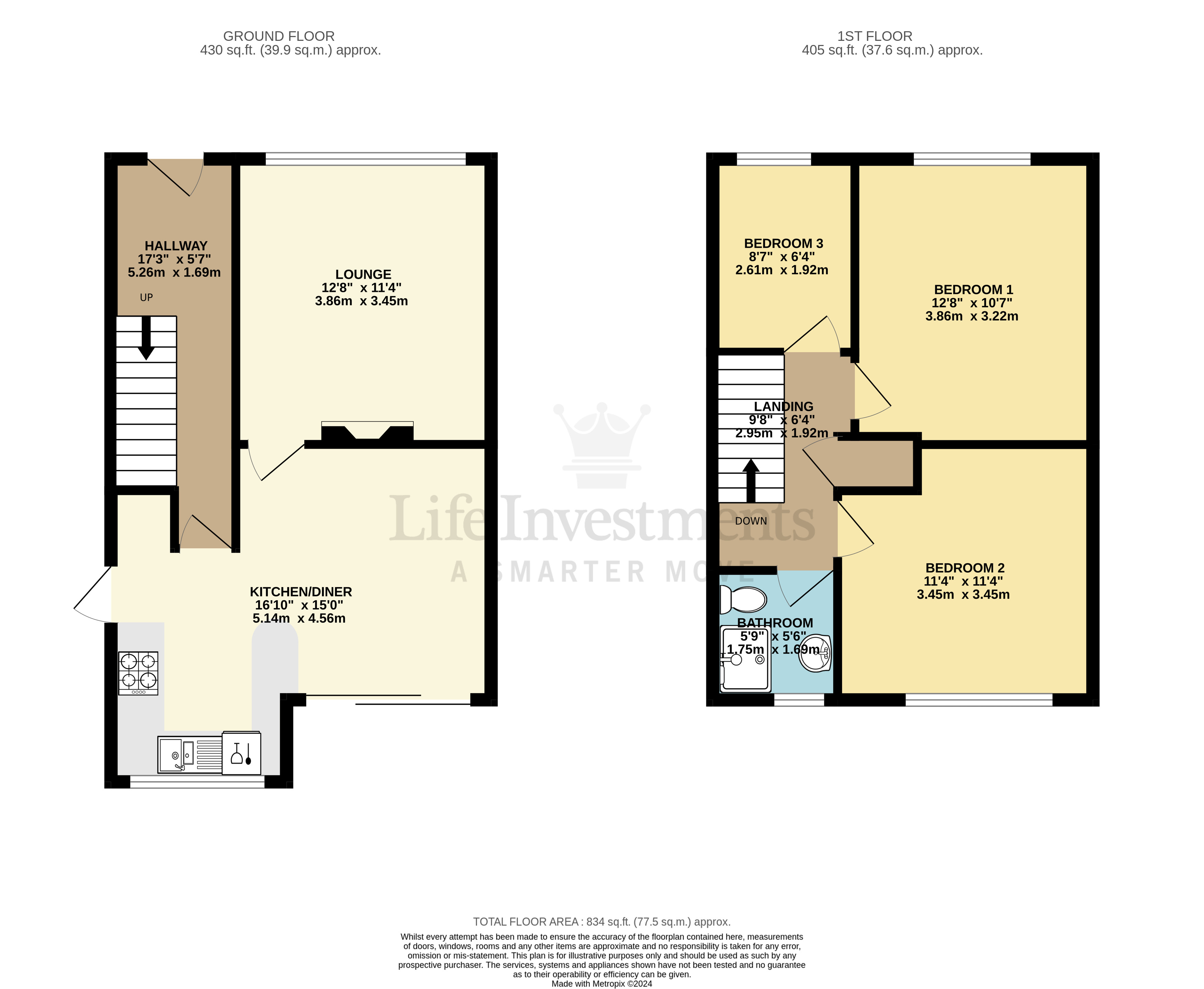 Floorplans For Deane Road, Hillmorton, Rugby