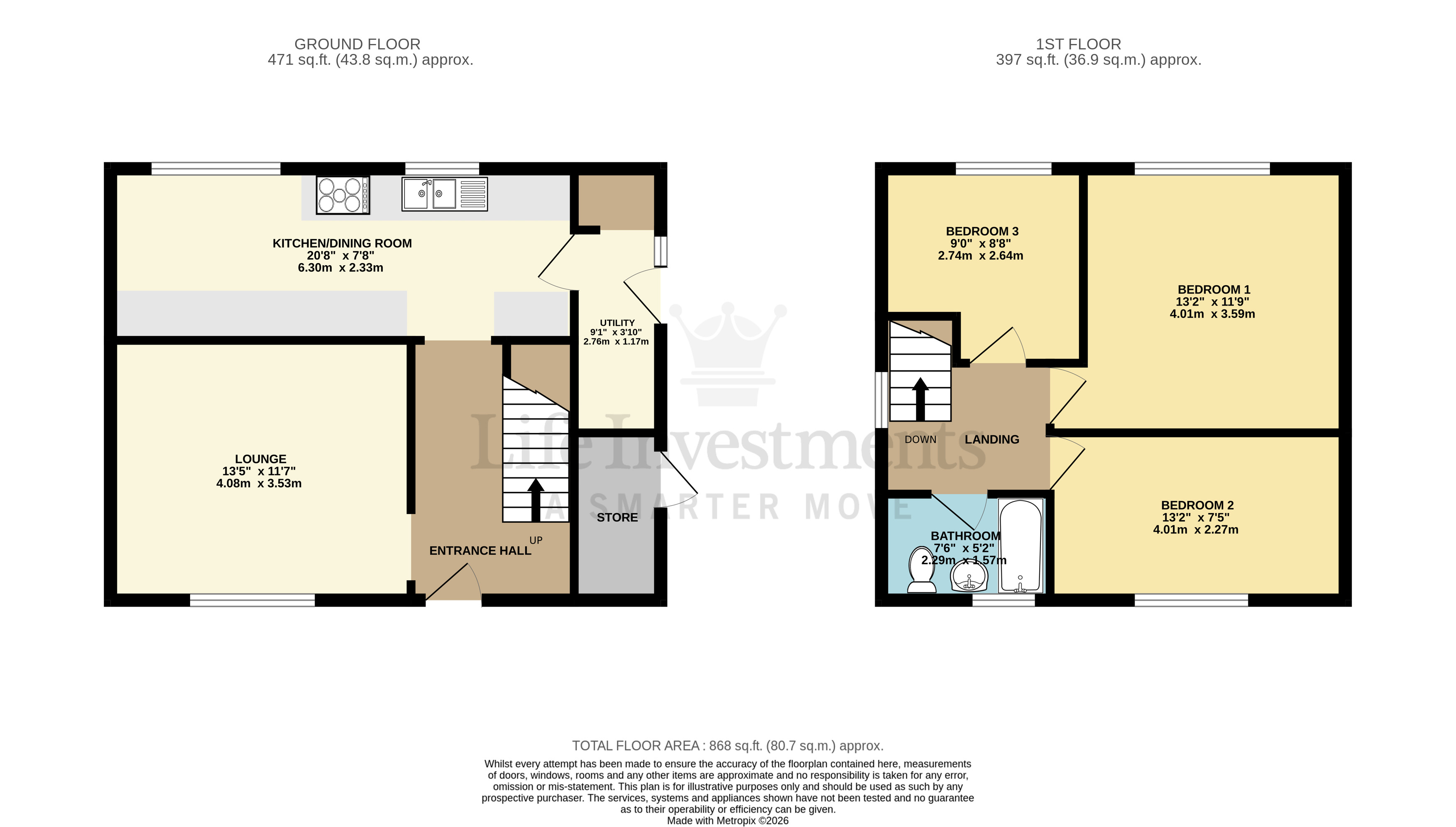 Floorplans For Saunton Road, Rugby